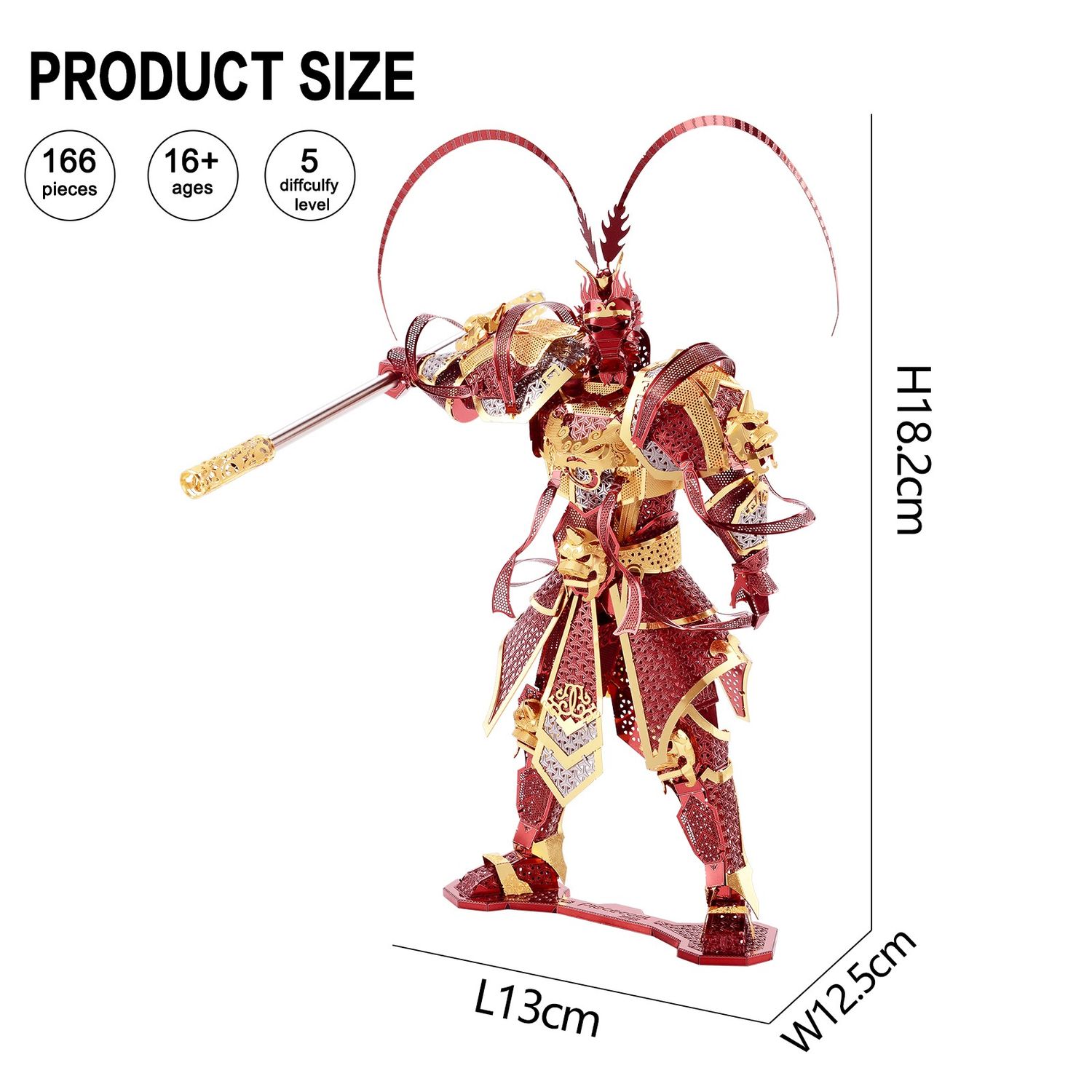 Puzzle 3D Piececool, Regele Maimuta, Metal, 166 piese fotografia produsului View 3 L