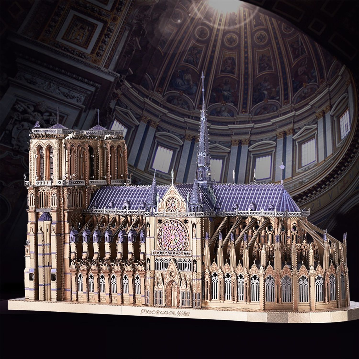 Puzzle 3D Piececool, Notre-Dame de Paris, Metal, 382 piese fotografia produsului View 2 L