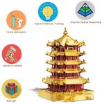 Puzzle 3D Piececool, Turnul Galben, Metal, 406 piese fotografia produsului View 4 S