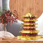 Puzzle 3D Piececool, Turnul Galben, Metal, 406 piese fotografia produsului View 2 S