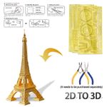 Puzzle 3D Piececool, Turnul Eiffel, Metal, 96 piese fotografia produsului View 4 S