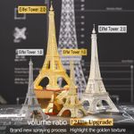 Puzzle 3D Piececool, Turnul Eiffel, Metal, 96 piese fotografia produsului View 5 S