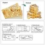 Puzzle 3D Piececool, Pavilionul Tengwang, Metal, 106 piese fotografia produsului View 6 S