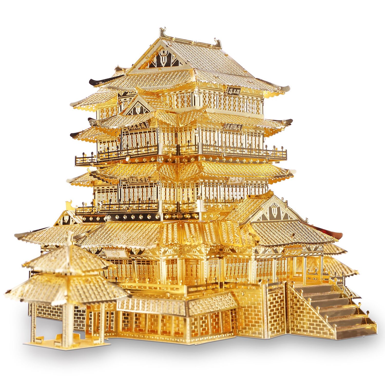 Puzzle 3D Piececool, Pavilionul Tengwang, Metal, 106 piese fotografia produsului