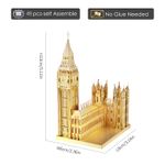 Puzzle 3D Piececool, Big Ben, Metal, 62 piese fotografia produsului View 5 S