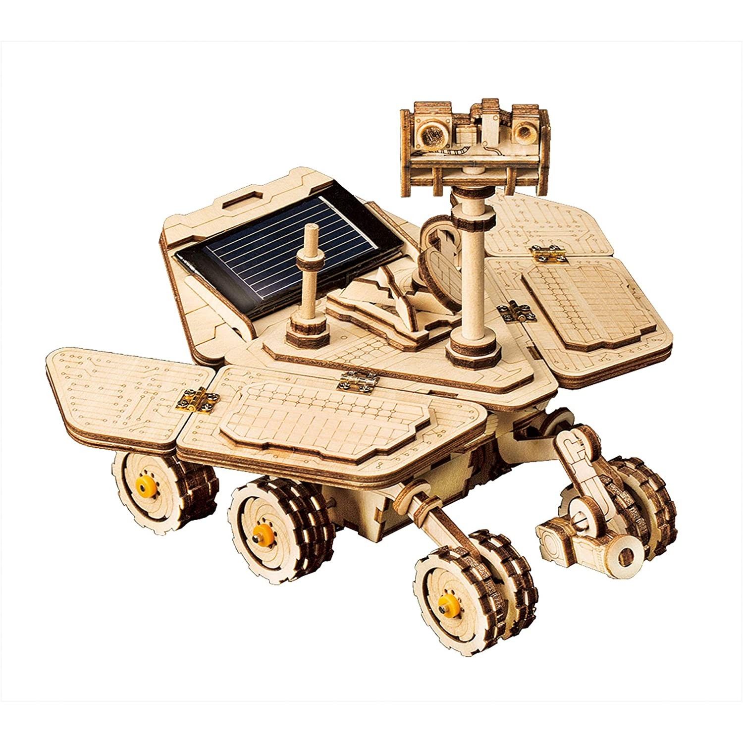 Puzzle 3D spatial, cu baterie solara, Vagabond Rover, Lemn, 153 piese fotografia produsului