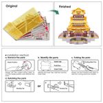 Puzzle 3D Piececool, Turnul Guanque, Metal, 319 piese fotografia produsului View 6 S