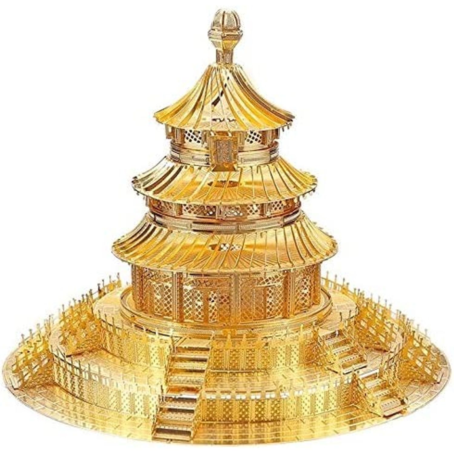 Puzzle 3D Piececool, Templul Paradisului, Metal, 91 piese fotografia produsului
