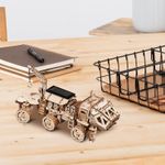 Puzzle 3D spatial, cu baterie solara, Navitas Rover, Lemn, 252 piese fotografia produsului View 3 S