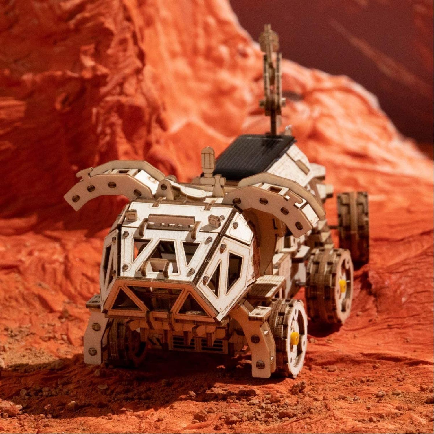 Puzzle 3D spatial, cu baterie solara, Navitas Rover, Lemn, 252 piese fotografia produsului View 6 L