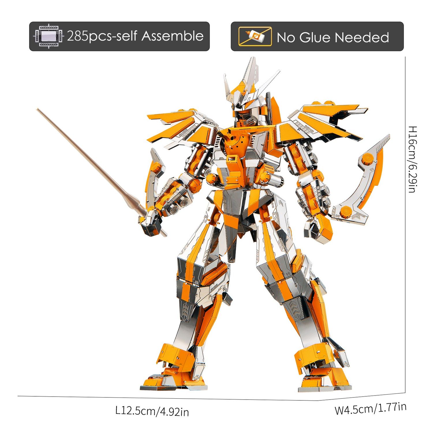 Puzzle 3D Piececool, Crescent Blade Armor, Metal, 155 piese fotografia produsului View 2 L