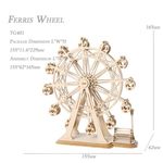 Puzzle 3D , Roata mare, Lemn, ROKR, 120 piese fotografia produsului View 5 S
