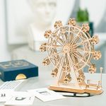 Puzzle 3D , Roata mare, Lemn, ROKR, 120 piese fotografia produsului View 2 S
