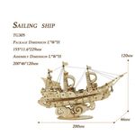 Puzzle 3D , Sailing Ship, Lemn, ROKR, 118 piese fotografia produsului View 6 S