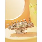 Puzzle 3D , Cruise Ship, Lemn, ROKR, 145 piese fotografia produsului View 3 S