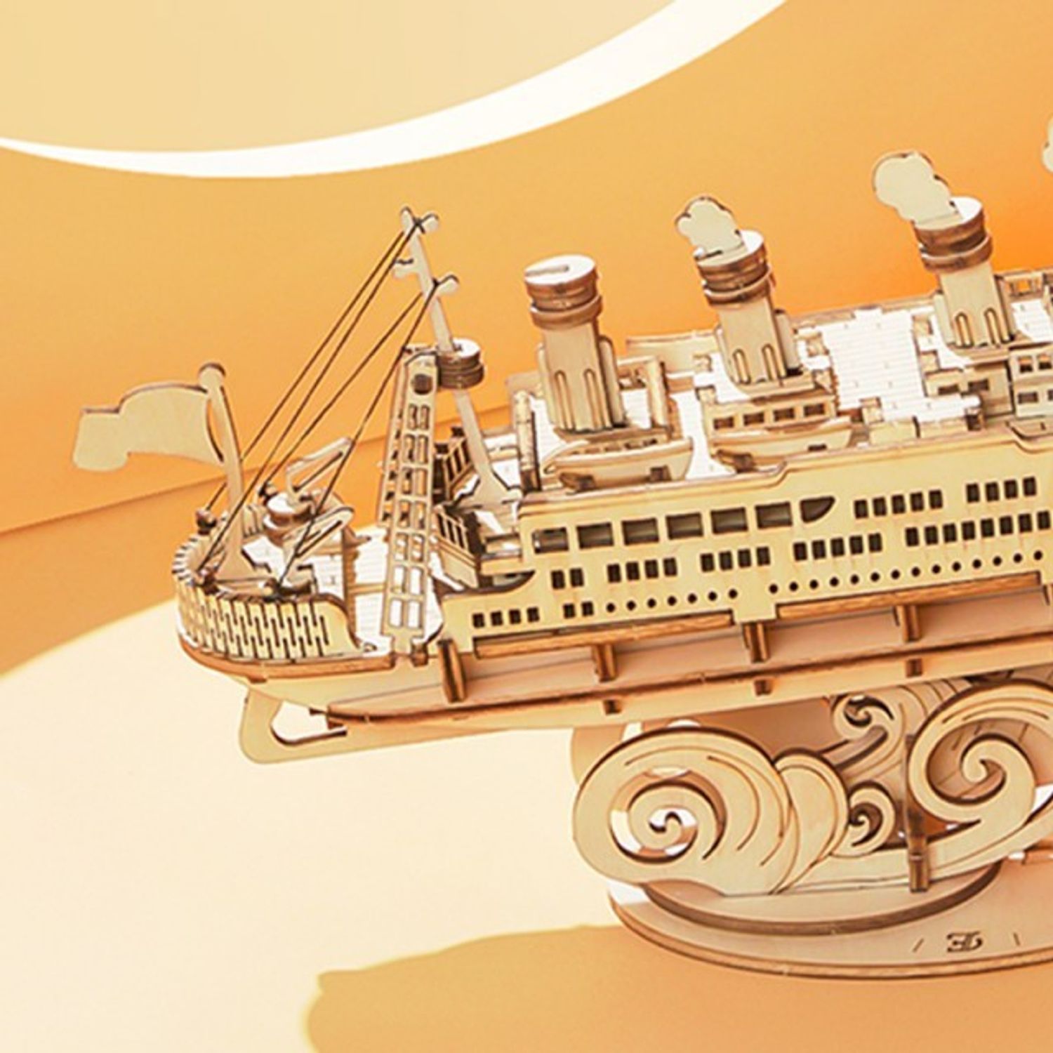 Puzzle 3D , Cruise Ship, Lemn, ROKR, 145 piese fotografia produsului View 6 L