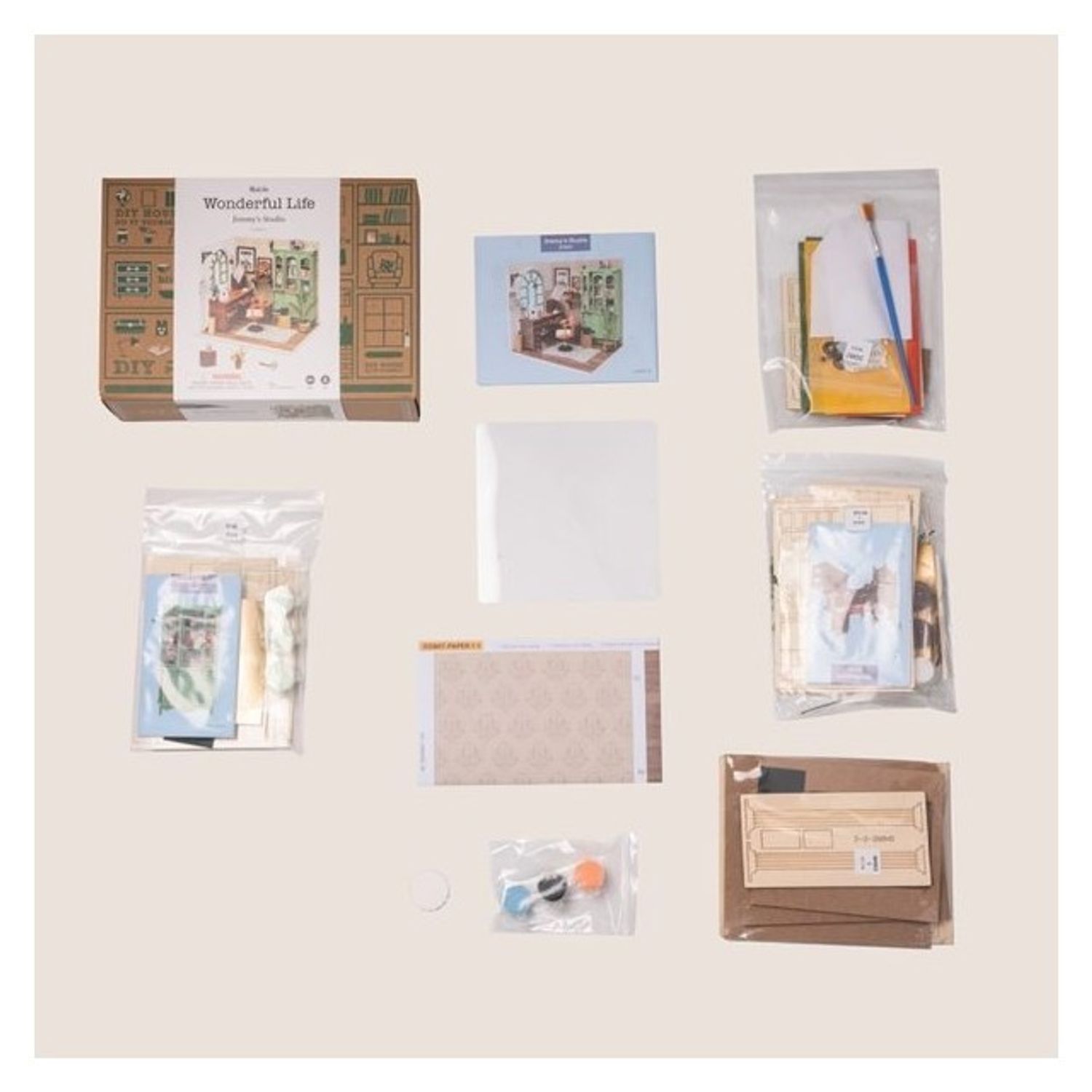 Puzzle 3D, Casuta DIY, Biroul lui Jimmy, Rolife, 77 piese fotografia produsului View 4 L