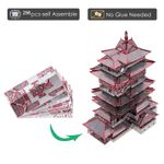 Puzzle 3D Piececool, Turnul Yuewang, Metal, 298 piese fotografia produsului View 3 S