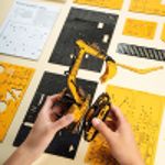 Puzzle 3D, de lemn, Excavator, ROKR, 395 piese fotografia produsului View 2 S