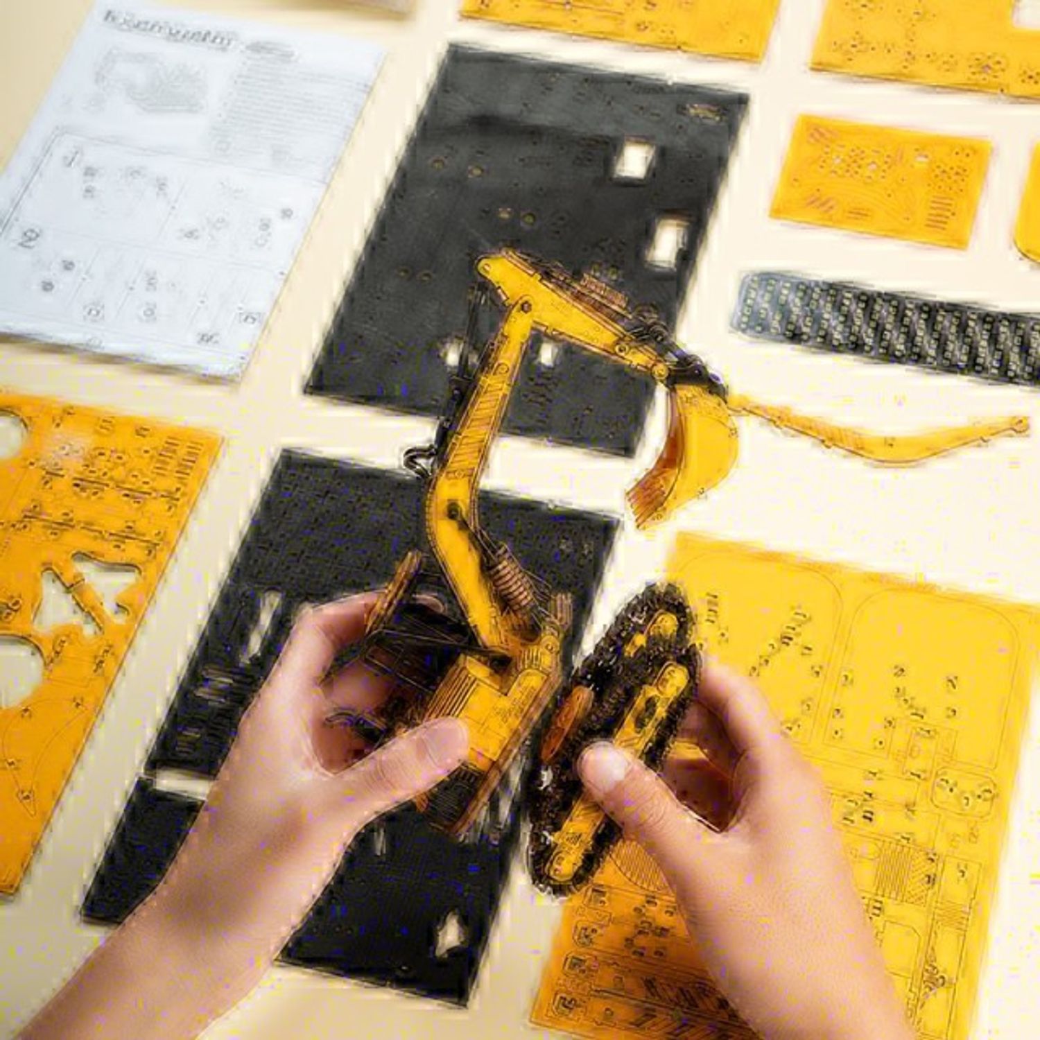 Puzzle 3D, de lemn, Excavator, ROKR, 395 piese fotografia produsului View 2 L
