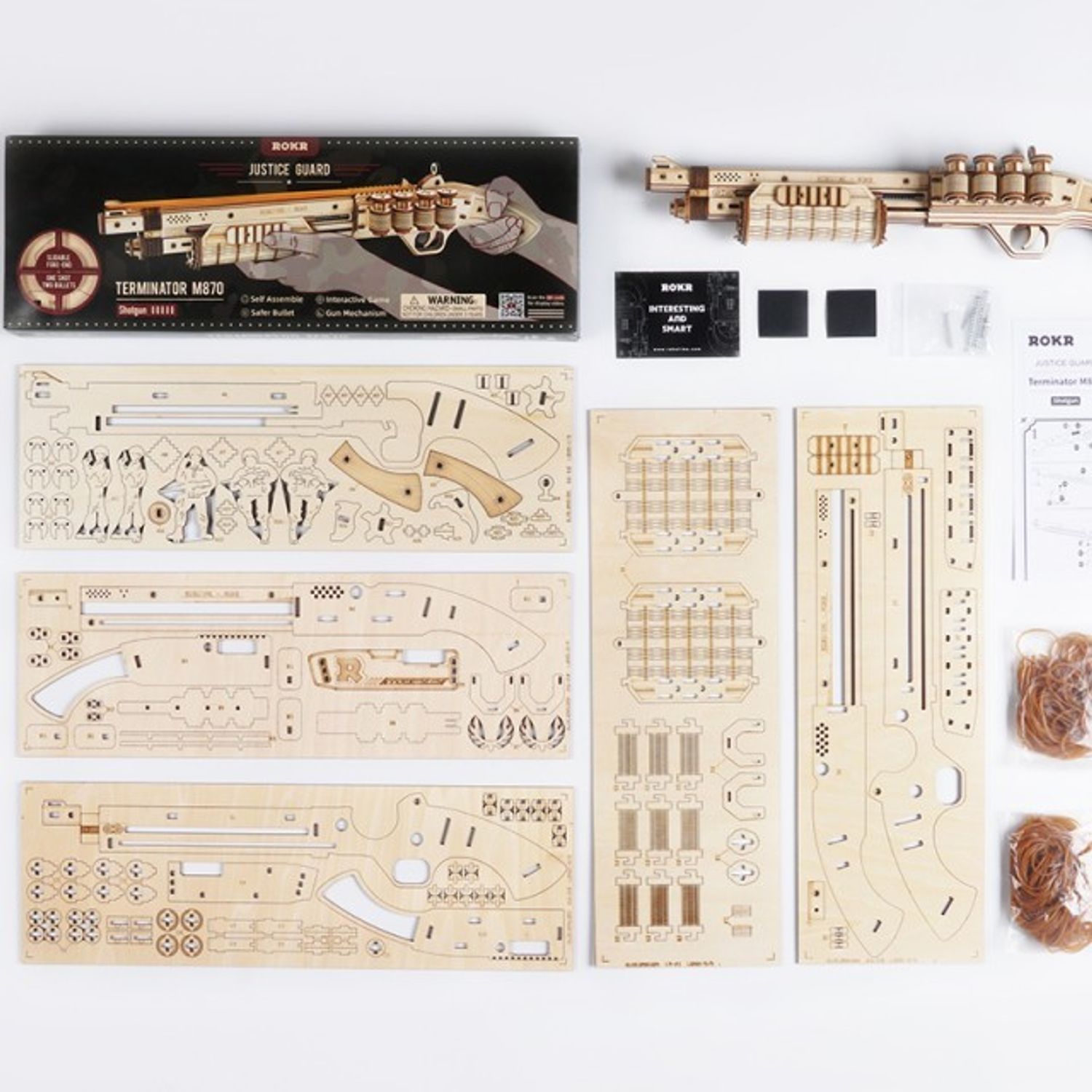 Puzzle 3D Terminator M870, ROKR, Lemn, 170 piese fotografia produsului View 3 L