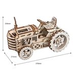 Puzzle 3D, Tractor, ROKR, Lemn, 135 piese fotografia produsului View 4 S