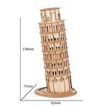 Puzzle 3D Turnul din Pisa, Lemn, 137 piese fotografia produsului View 6 S