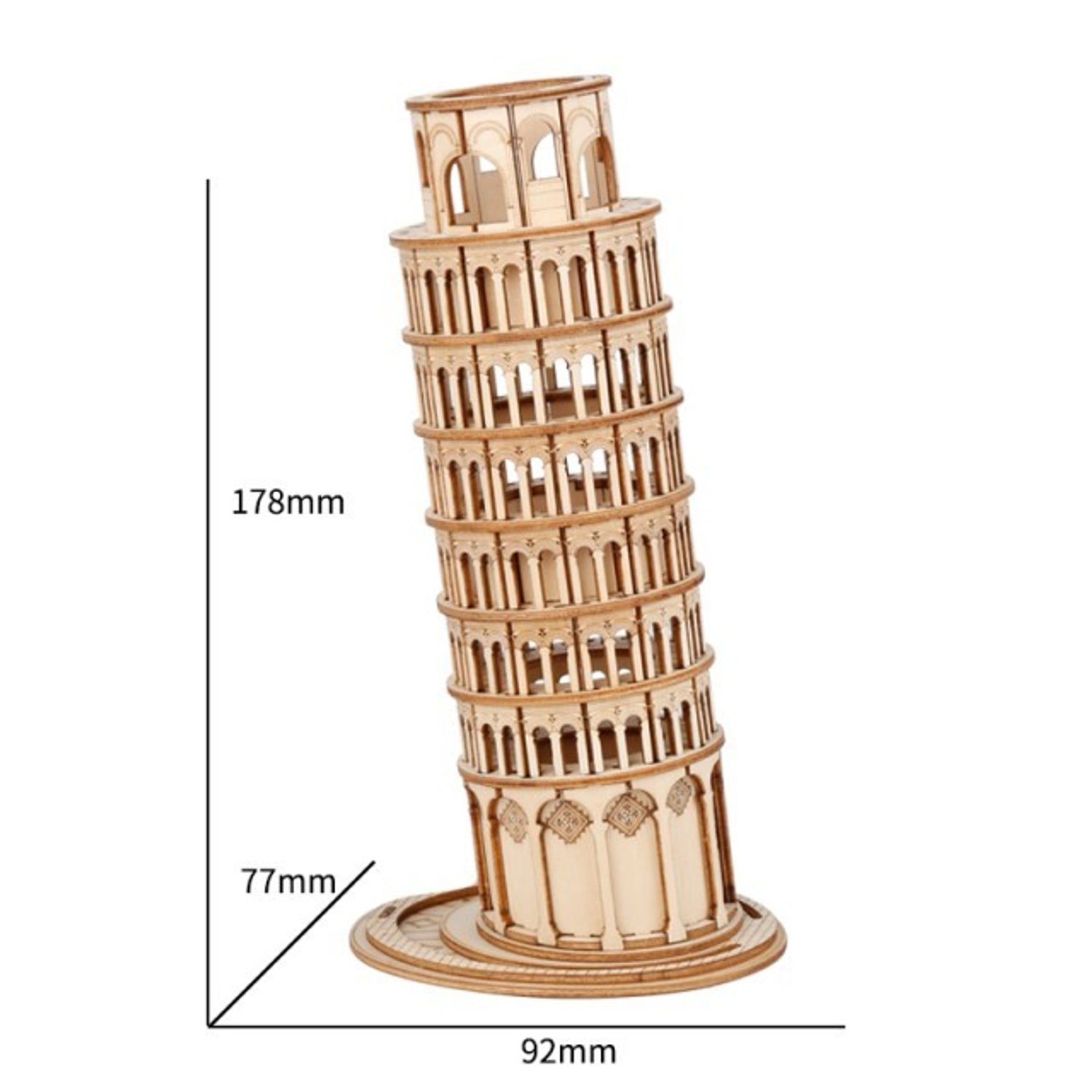 Puzzle 3D Turnul din Pisa, Lemn, 137 piese fotografia produsului View 6 L