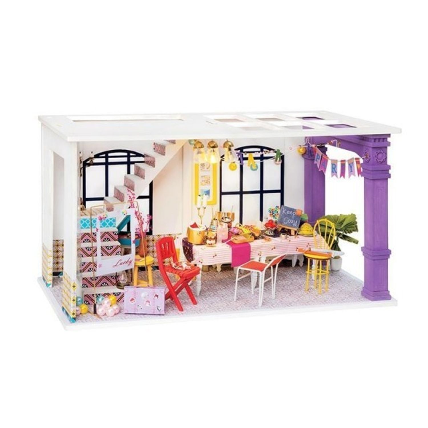 Puzzle 3D, Casuta DIY, Party time, Rolife, 237 piese fotografia produsului