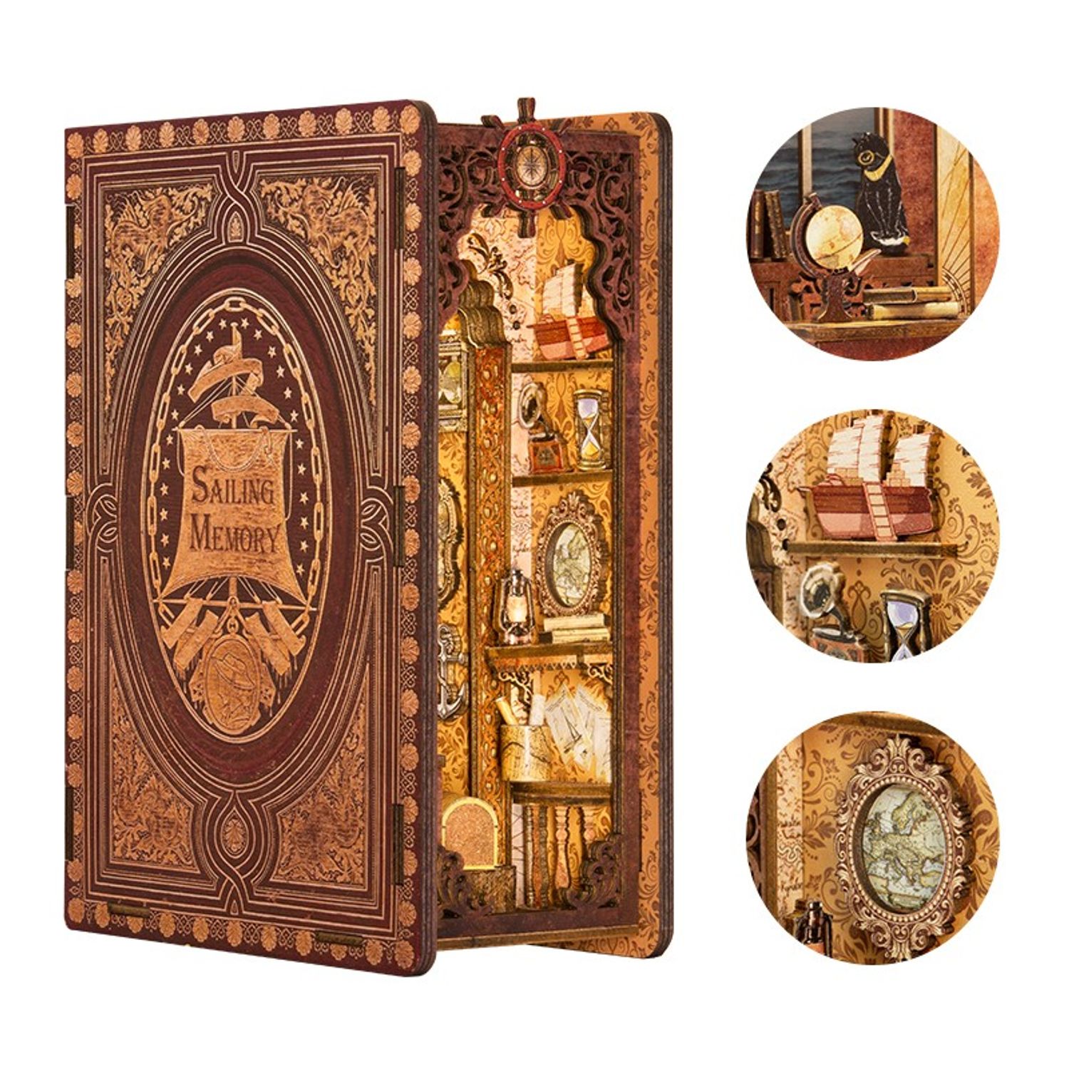 Puzzle 3D, Casuta DIY, Sailing Memory, Cutebee, 135 piese fotografia produsului View 5 L