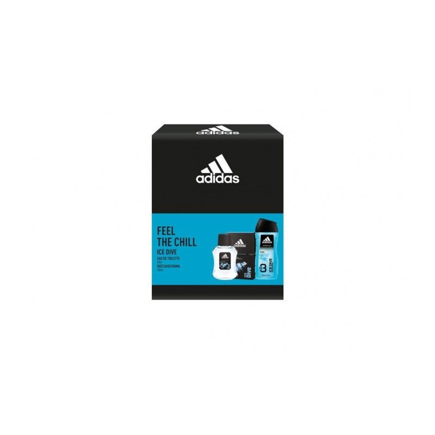 Gift Set Adidas Feel The Chill Ice Dive: apă de toaletă 50 Ml + gel de duș 250 ml fotografia produsului View 2 L