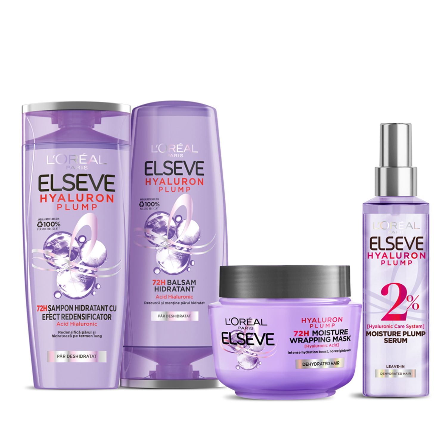 Set de ingrijire completa pentru părul deshidratat Elseve Hyaluron Plump fotografia produsului