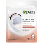 Mască servețel cu lapte de cocos și acid hialuronic Garnier pentru nutritie intensa și iluminare, 28g фото продукта