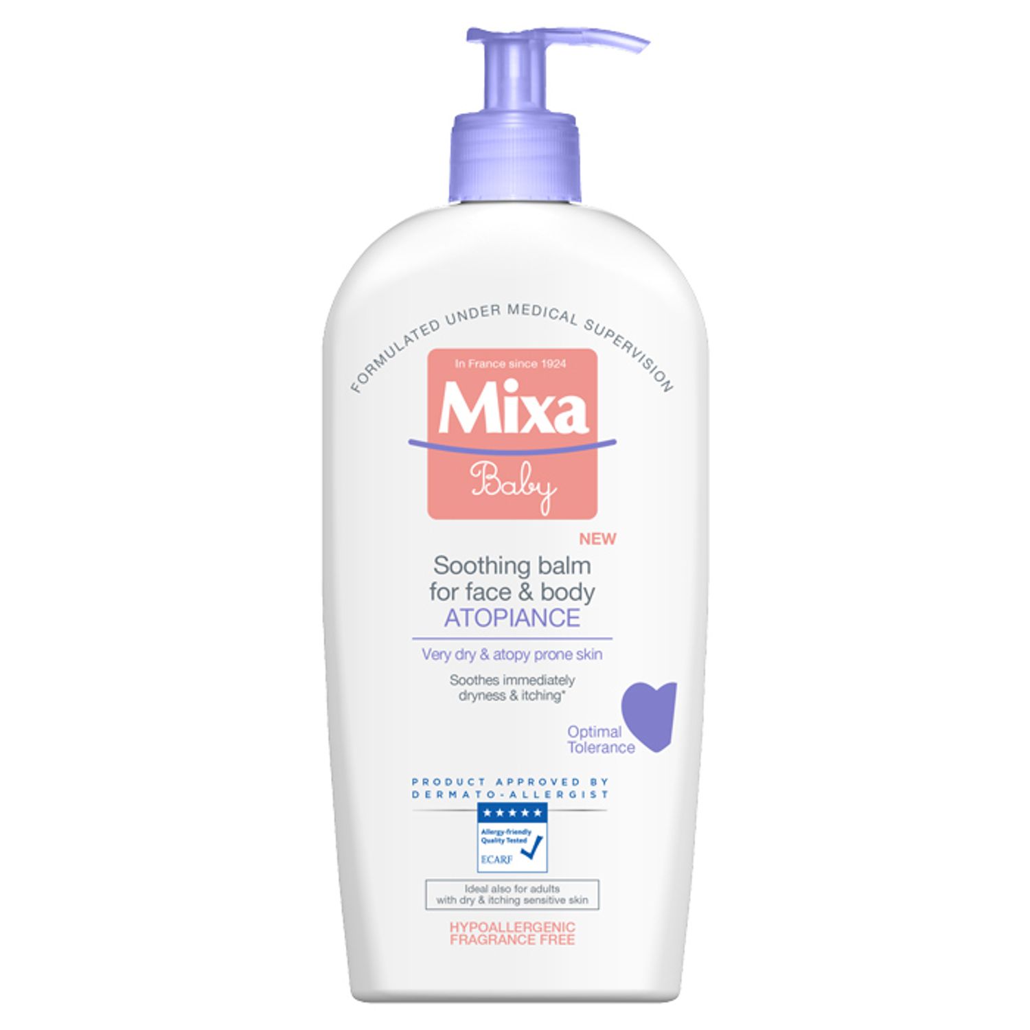 Balsam calmant de corp Mixa Atopiance pentru pielea foarte uscată, cu tendință atopica, 400 ml фото продукта