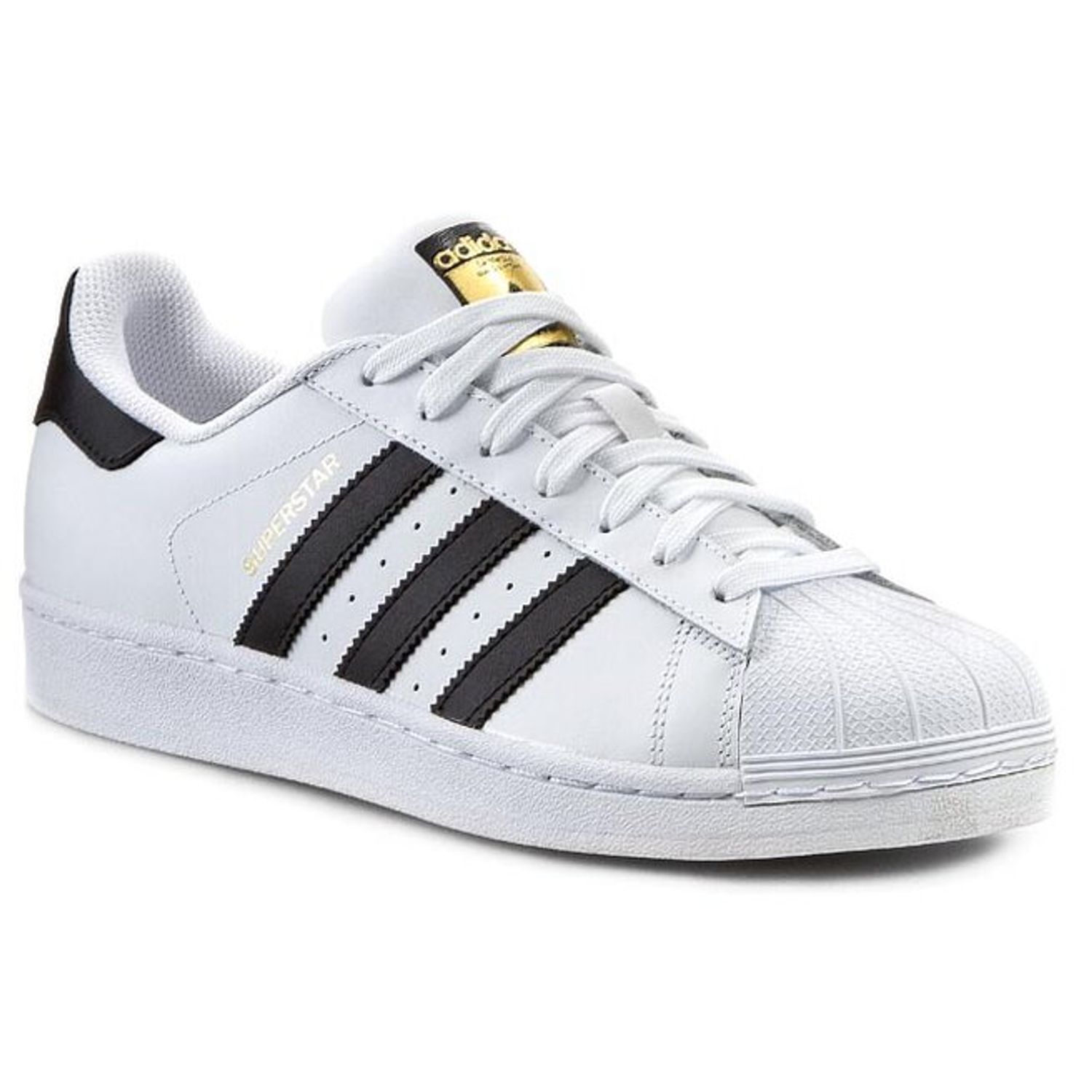 Adidas ORIGINALS, Tenisi albi din piele Superstar, Alb, 9.5 fotografia produsului