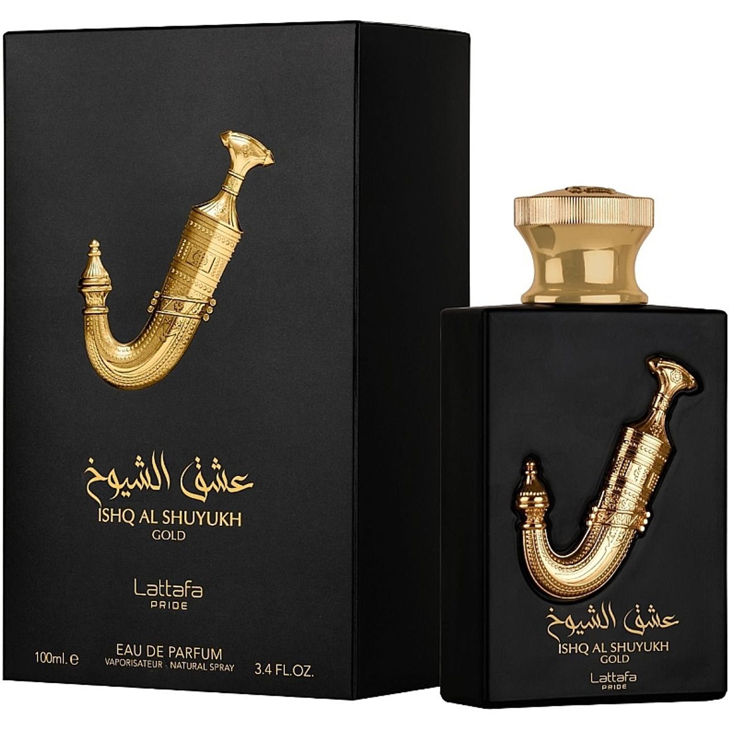 Apa de parfum Lattafa Ishq al Shuyukh Gold, 100 ml, unisex fotografia produsului