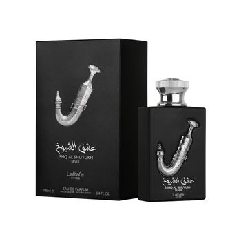 Apa de parfum Lattafa Ishq al Shuyukh Silver, 100 ml, unisex