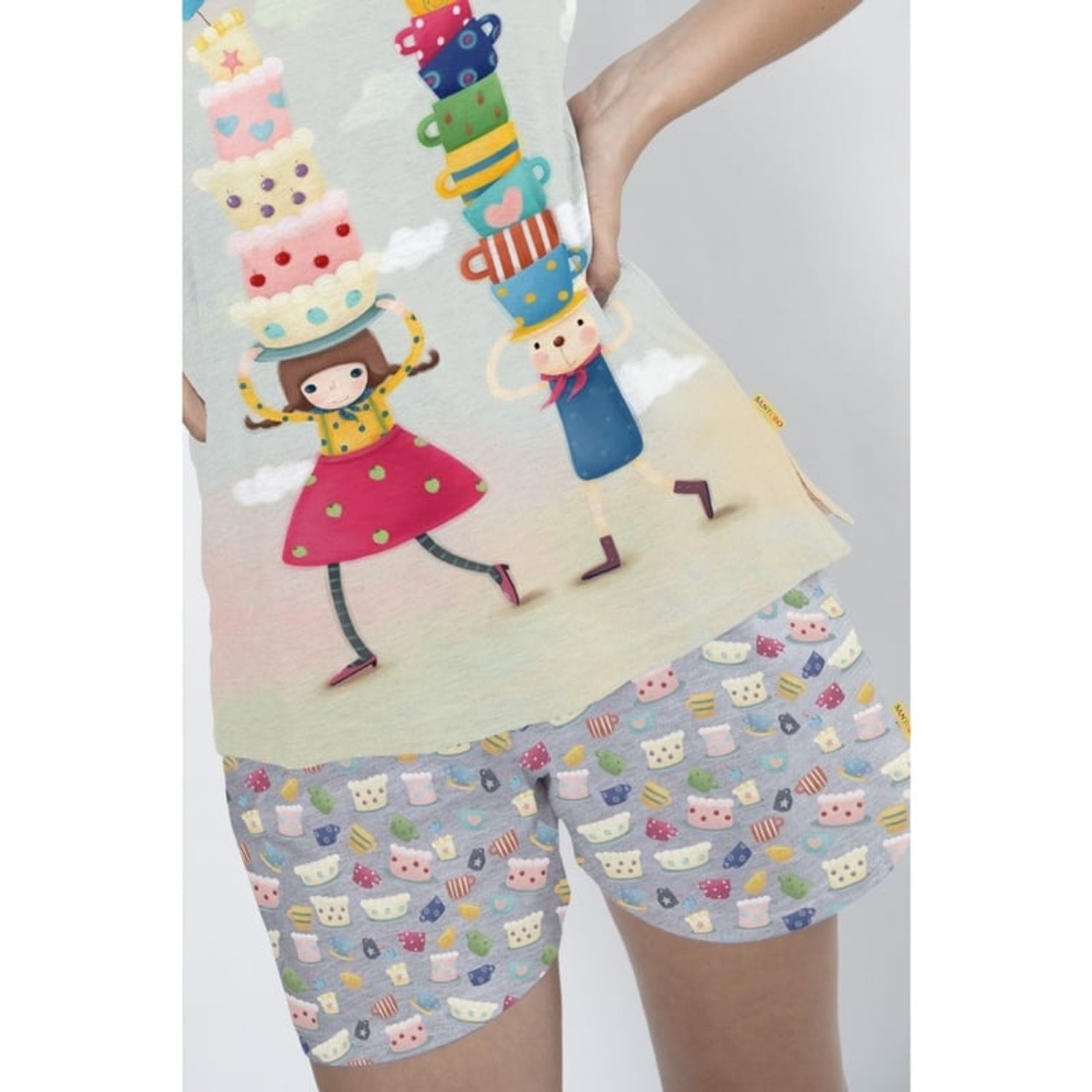 Gorjuss Pijama scurta Tea Party marime XL M fotografia produsului View 3 L