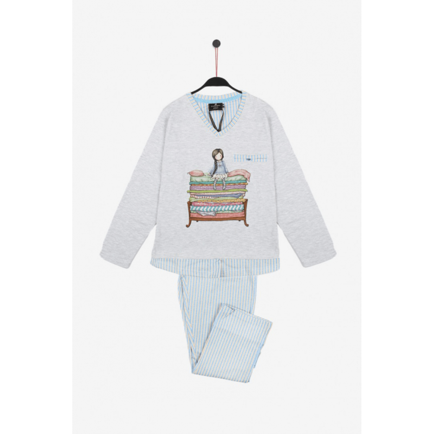 Pijama fete Gorjuss The Princess And The Pea marime 8 ani 8 ani fotografia produsului View 3 L