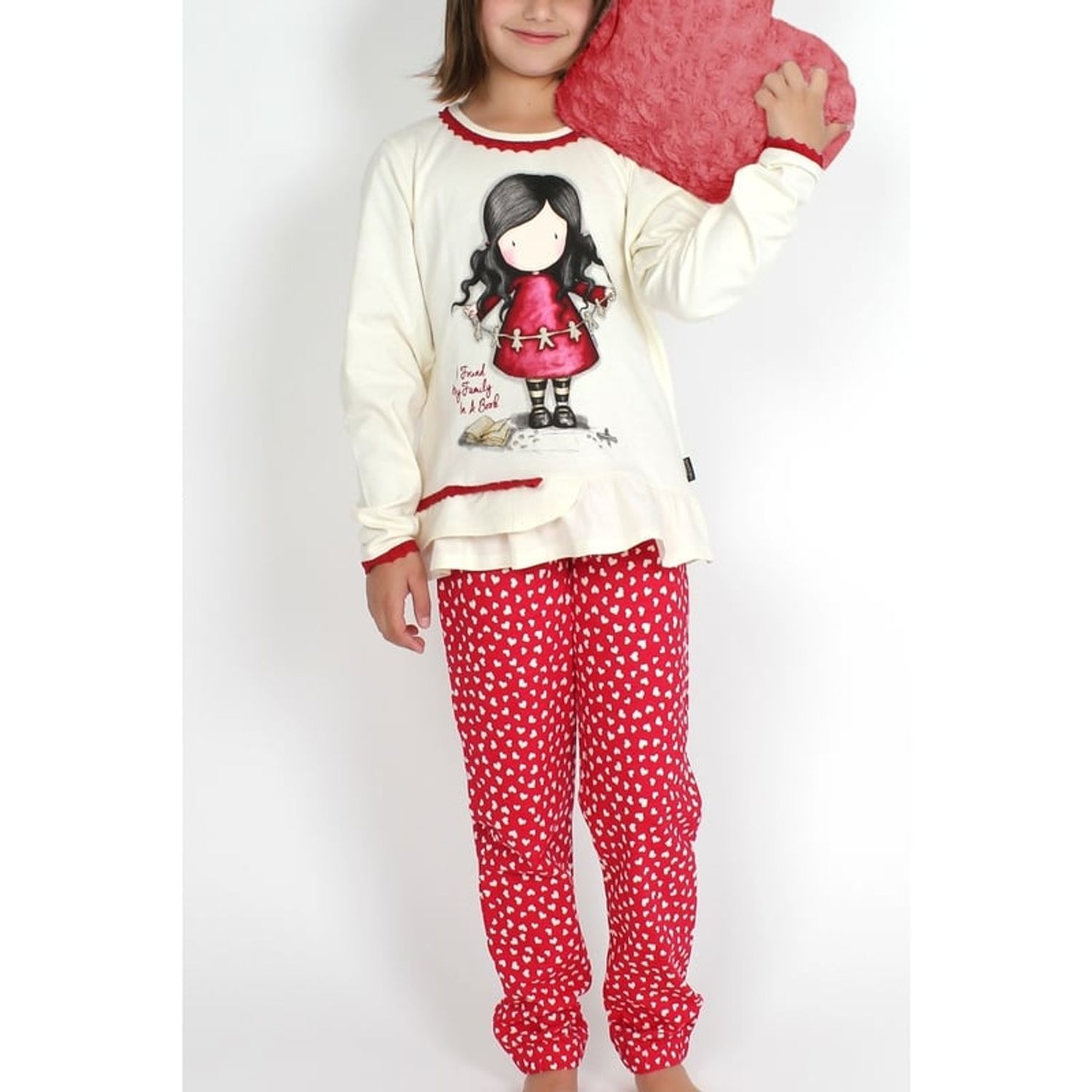 Pijama copii Gorjuss BBC pantalon lung I found my family in a book marime 14 ani 12 ani fotografia produsului View 2 L