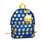 Ghiozdan simplu Emoji Little faces bleu fotografia produsului