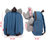 Rucsacel jeans cu jucarie Elefantel din plus fotografia produsului View 4 S