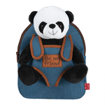 Rucsacel jeans cu jucarie Panda din plus fotografia produsului View 5 S
