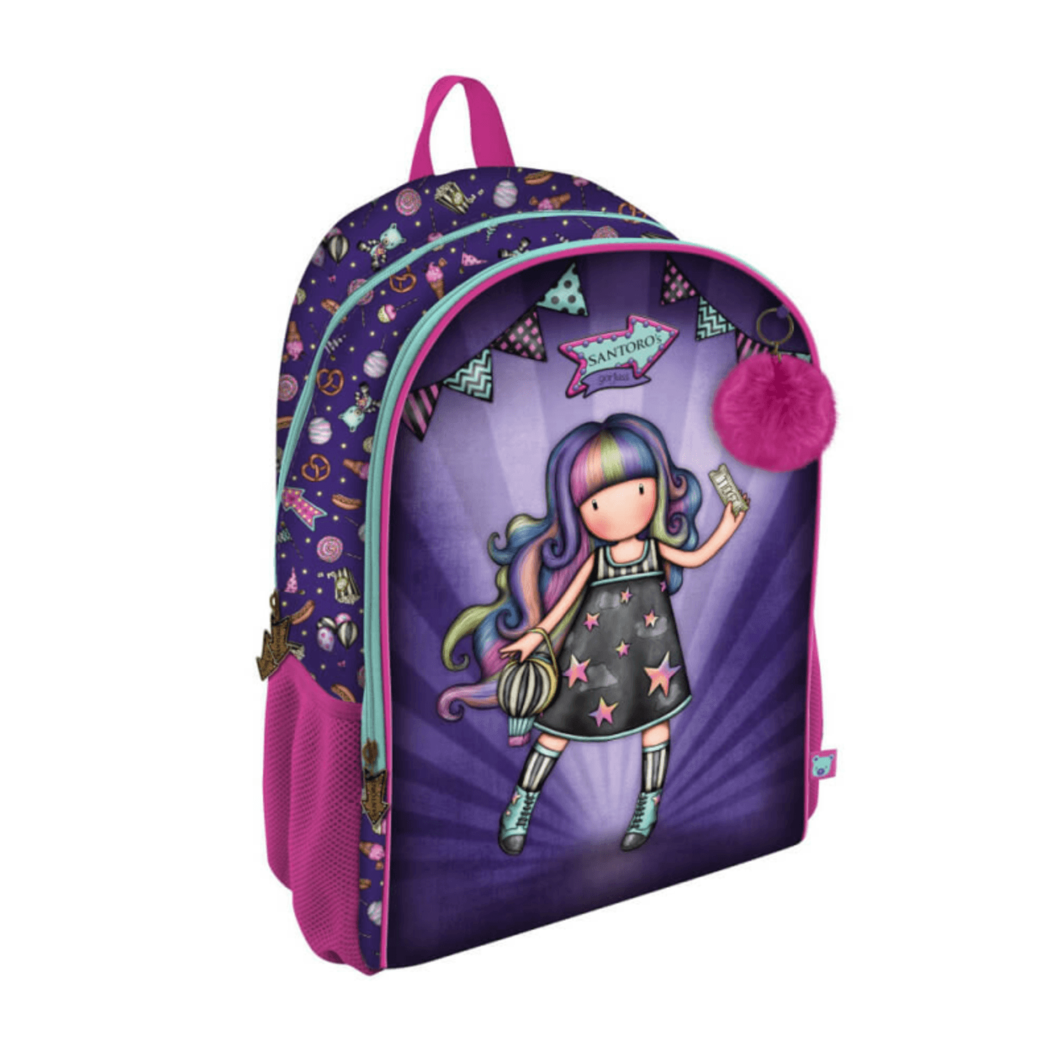 Rucsac Santoro Gorjuss Up and Away, 44 cm, 2 compartimente, mov fotografia produsului View 4 L