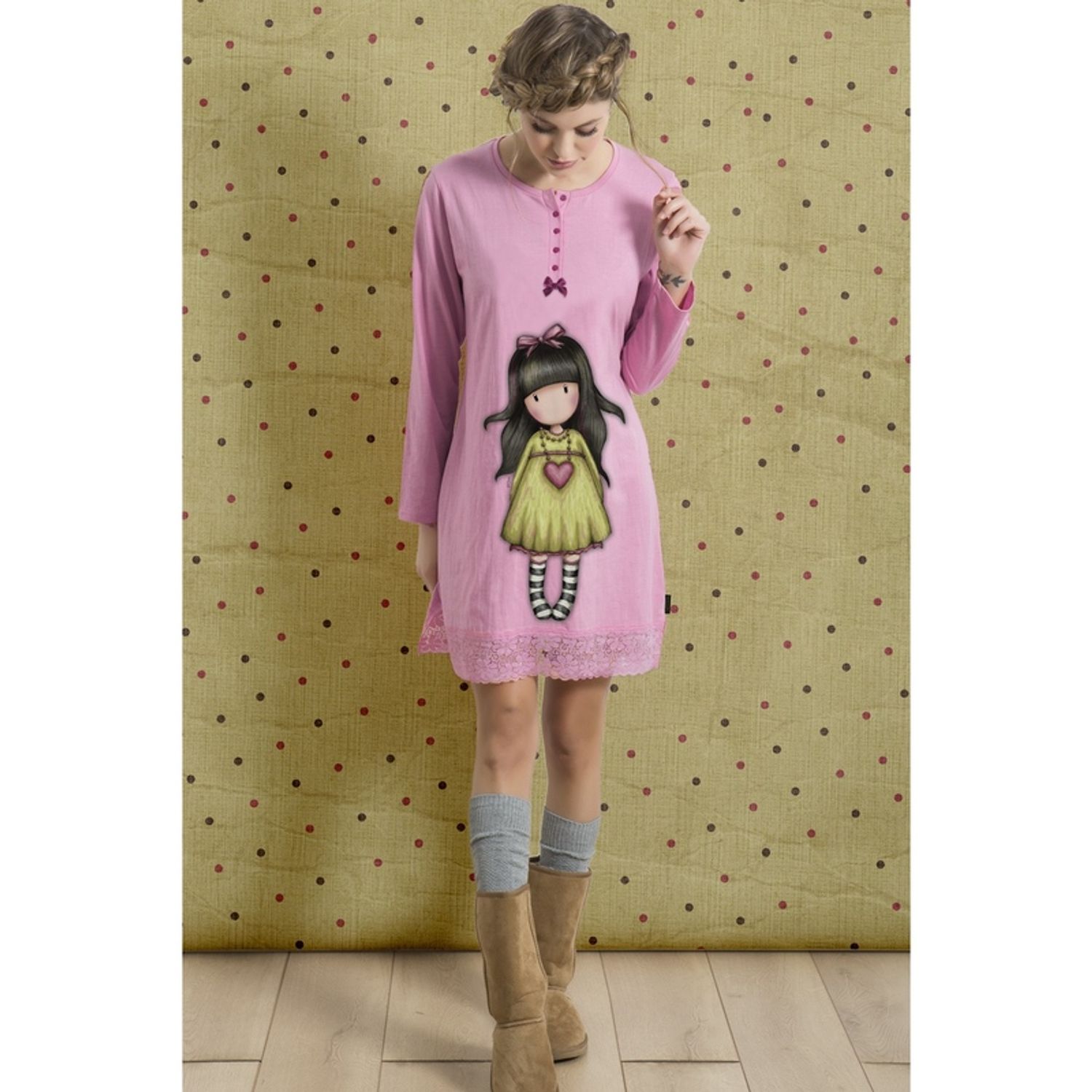Gorjuss Camasa noapte dama Heartfelt marime XS fotografia produsului View 3 L
