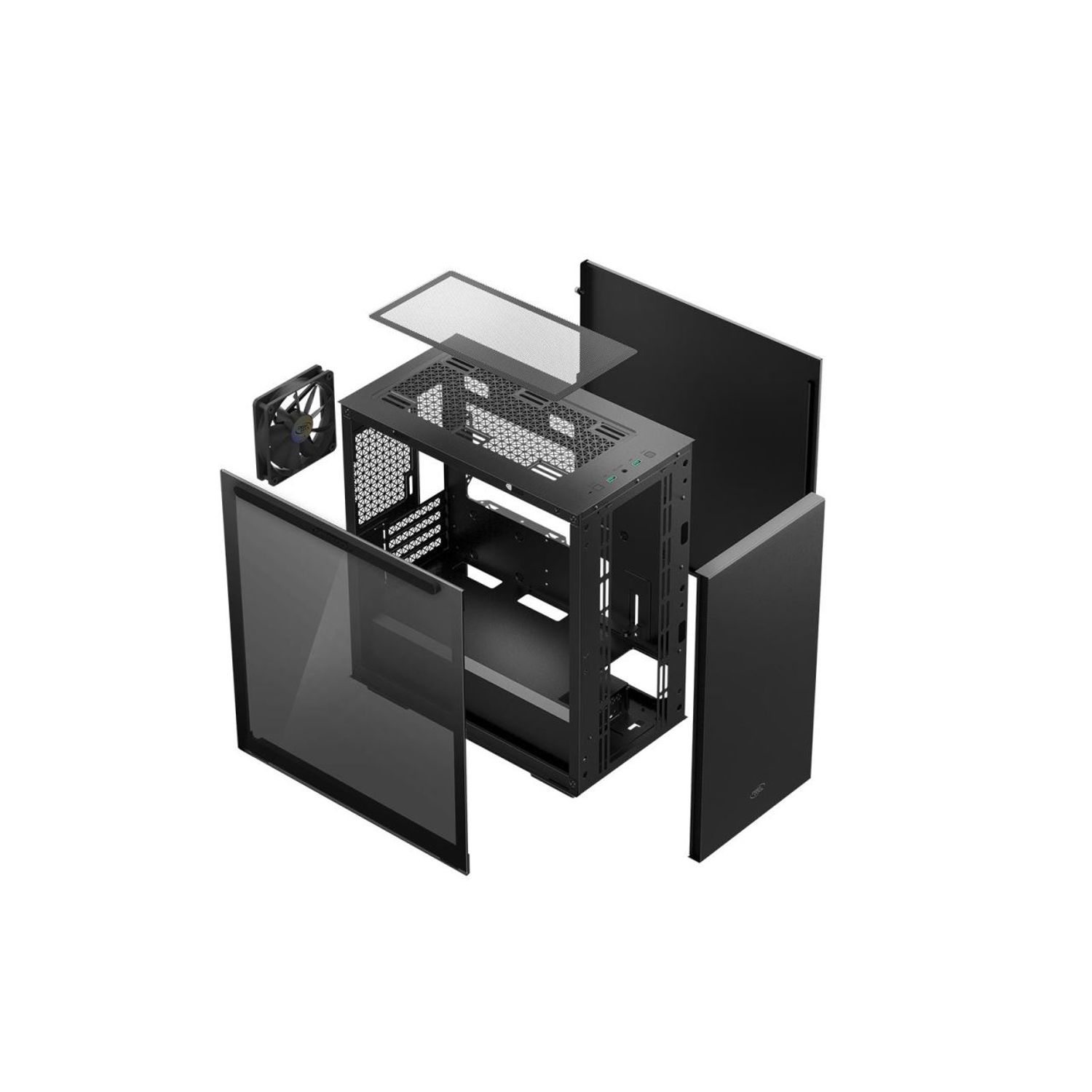 Carcasa Deepcool MACUBE 110, Mini Tower, Tempered Glass (Negru) fotografia produsului View 10 L