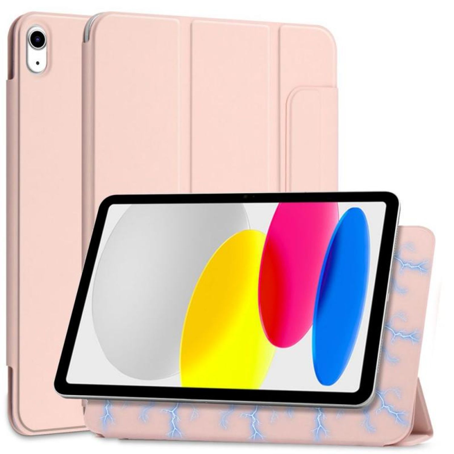 Husa Tech-Protect Smartcase Magnetic compatibila cu iPad 10.9 inch 2022 Pink fotografia produsului