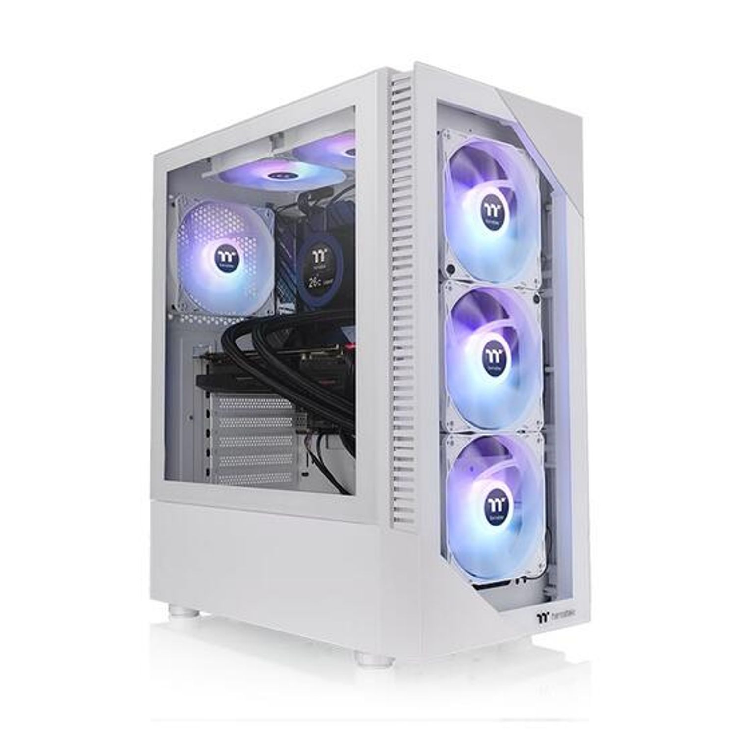 Carcasa Thermaltake View 200 Tempered Glass, aRGB Snow fotografia produsului