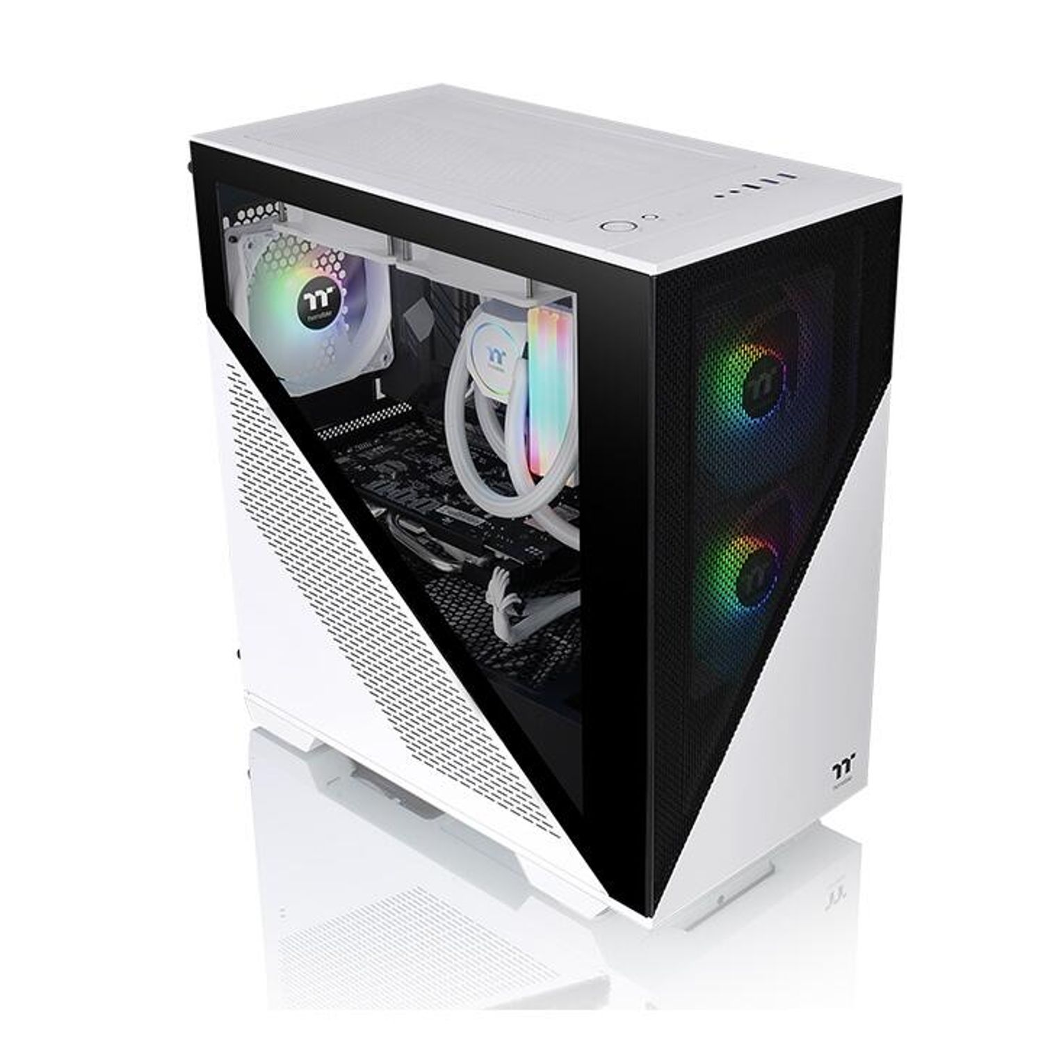 Carcasa Thermaltake Divider 170 Tempered Glass, Snow aRGB fotografia produsului View 2 L