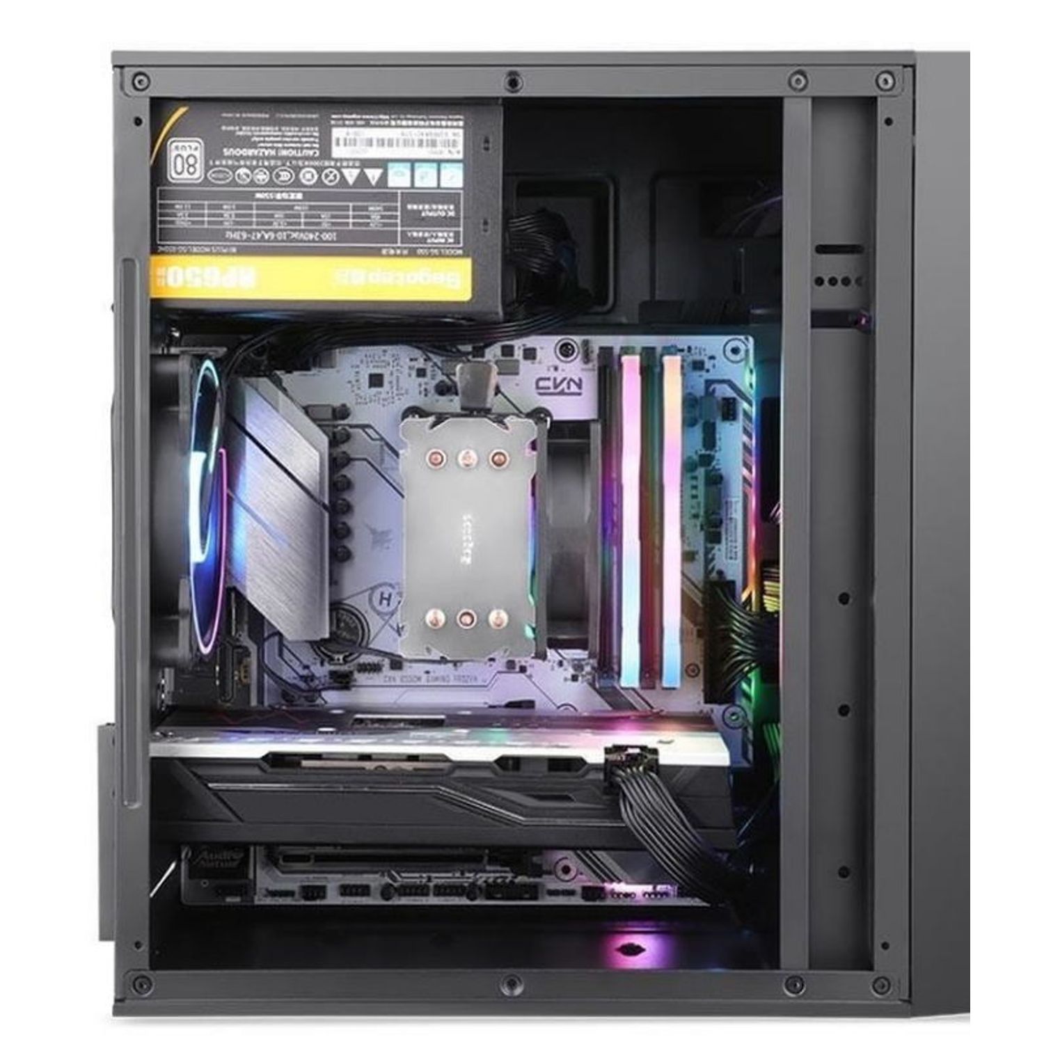 Carcasa Segotep Knight W1, Mid Tower, Sursa 500W (Negru) fotografia produsului View 4 L